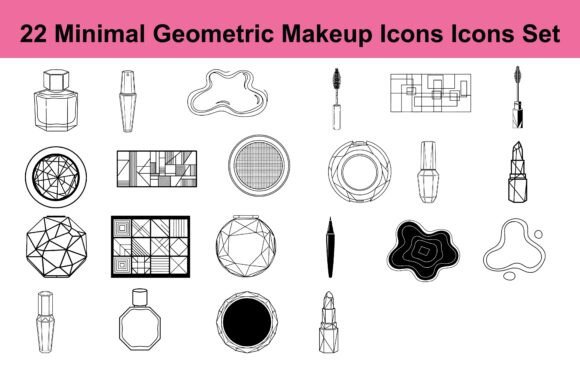 22 Minimal Geometric Makeup Icons: Elevate Your Beauty Brand with Clean, Modern Design