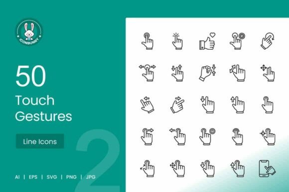 50 Touch Gestures Icons: A Practical Resource for Modern Interface Design