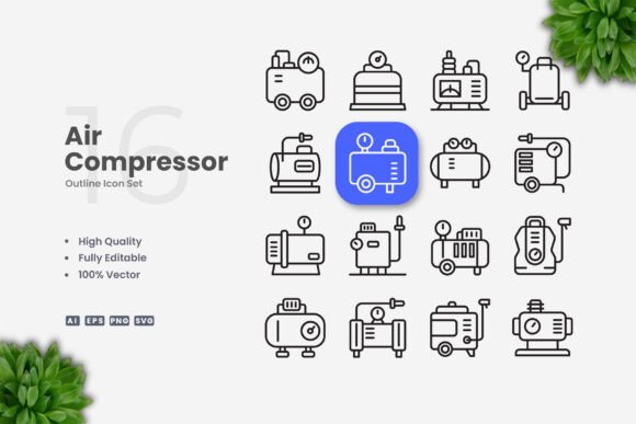 Air Compressor Icons: A Practical Resource for Clean Visual Communication