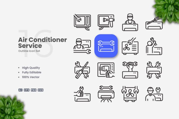 Air Conditioner Service Icons: A Practical Tool for Modern Visual Communication