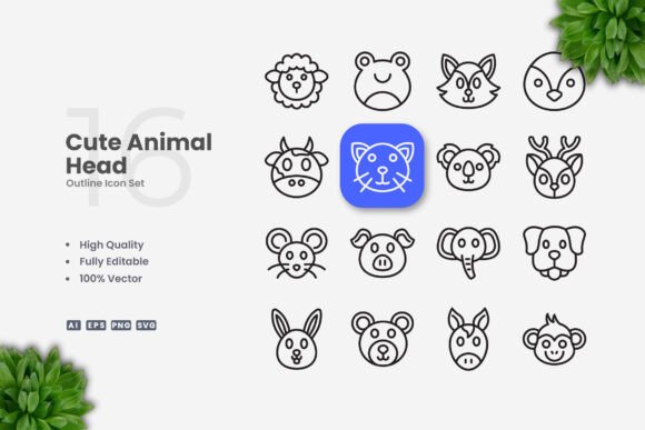 Animal Head Icons: A Practical Vector Set for Digital and Print Design