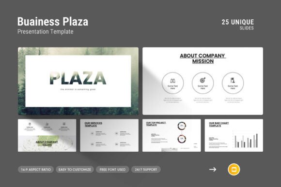 Business Plaza Google Slides Template: A Professional Way to Present Your Work