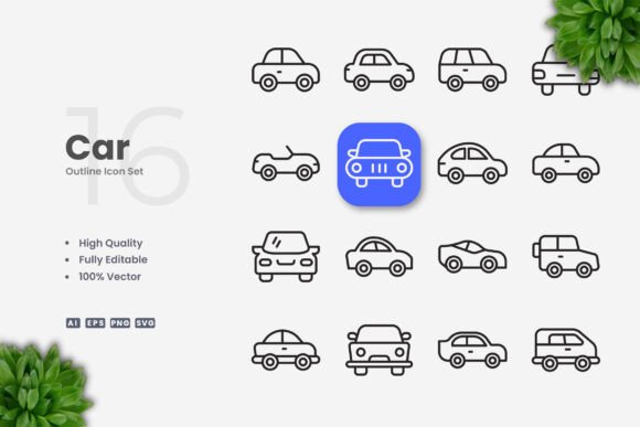 Car Icons: Evaluating Vector Icon Sets for Versatile Design Use
