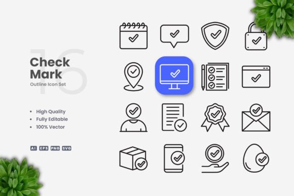 Check Mark Icons for Modern Design Projects