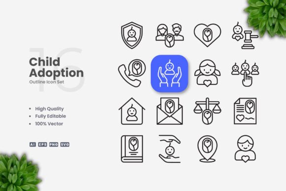 Child Adoption Icons: A Versatile Visual Resource for Modern Communication