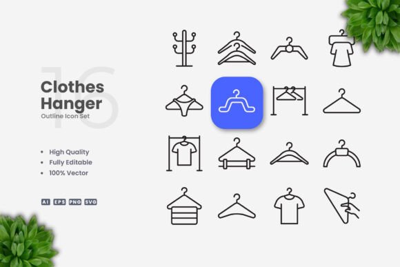Clothes Hanger 2 Icons: A Practical Resource for Everyday Design Needs