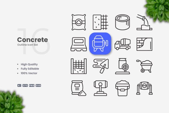 Concrete Icons for Modern Digital Design