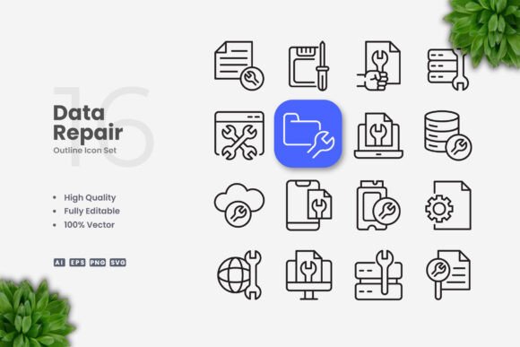 Data Repair Icons: A Versatile Asset for Modern Digital Design