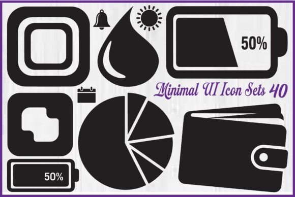 Minimal UI Icon Silhouette Set for Every Design Need