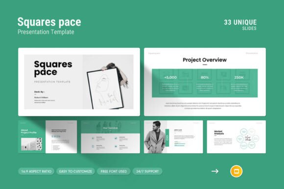 Squarespace Google Slides Template