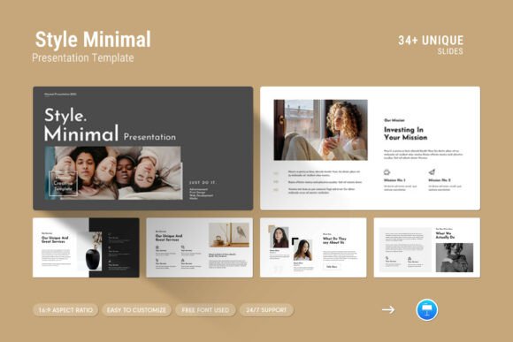 Style Minimal Keynote Template: A Professional and Clean Presentation Solution